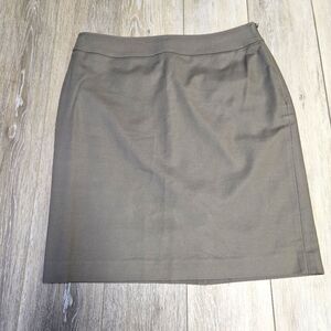 Halogen Taupe Classic Pencil Skirt Grey Women's 10 Office Siren Academia
